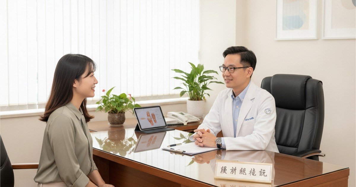 吳芮醫師細心講解大腸水療的流程與術後照護重點。