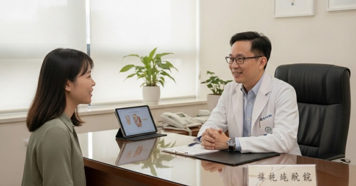 吳芮醫師細心評估女王玻尿酸施打部位，確保療程精準。